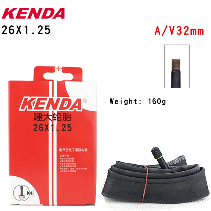 KENDA innenrohr 26 zoll 26*1,25 1,5 1,75 1,9 2,1 2,125 MTB Butyl Gummi Kamera 26er Berg Rohr innere Reifen Fahrrad Teile