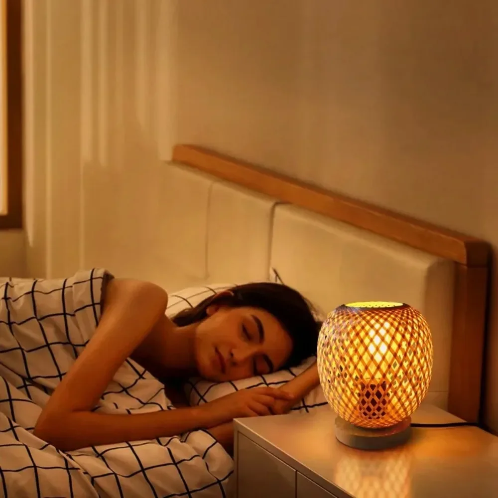 Woven Bamboo Table Lamp 2