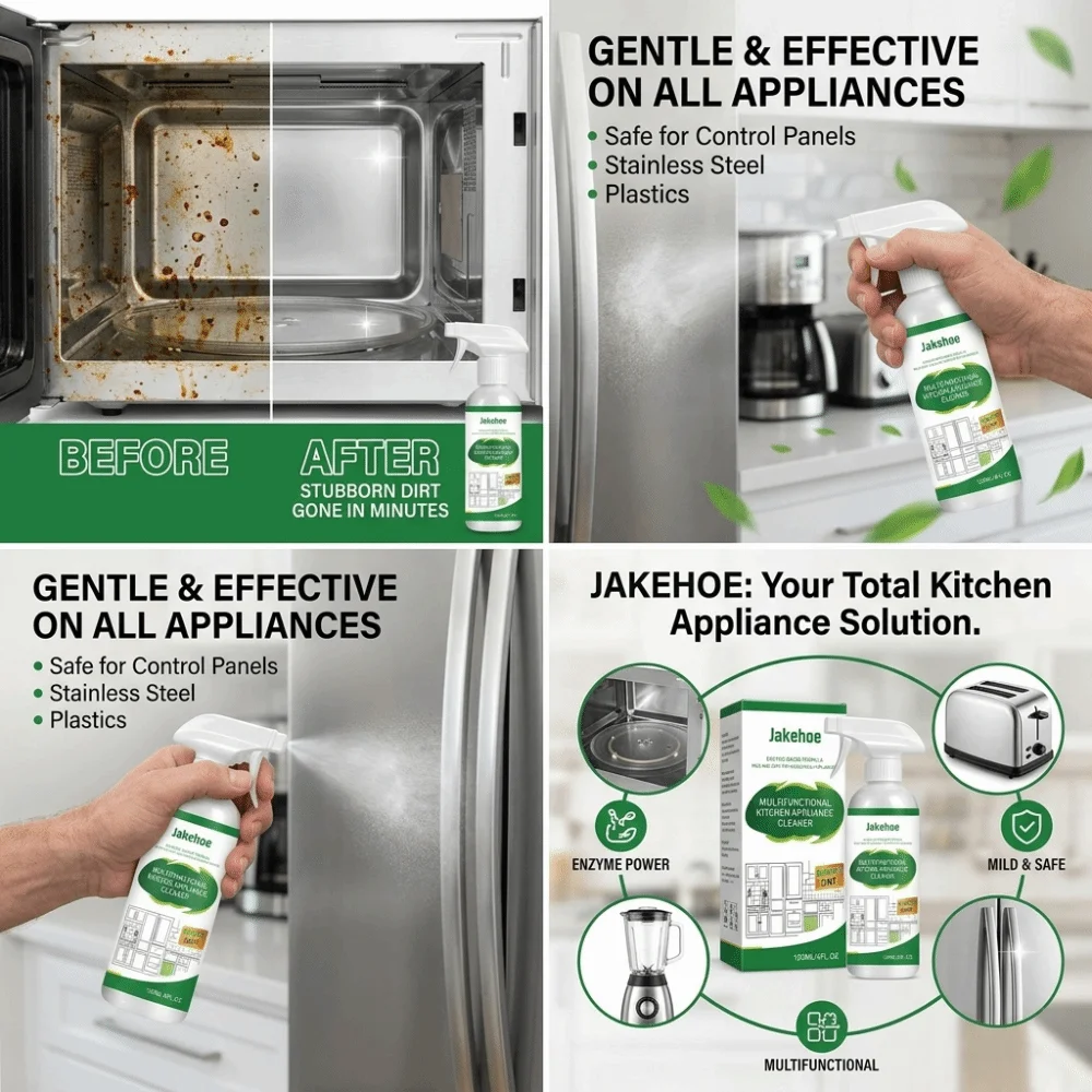 

120ML Kitchen Appliance Cleaner Powerful Cleaning Non-Toxic Appliance Stain Remover Degreaser Multi Purpose Spray Cleaner