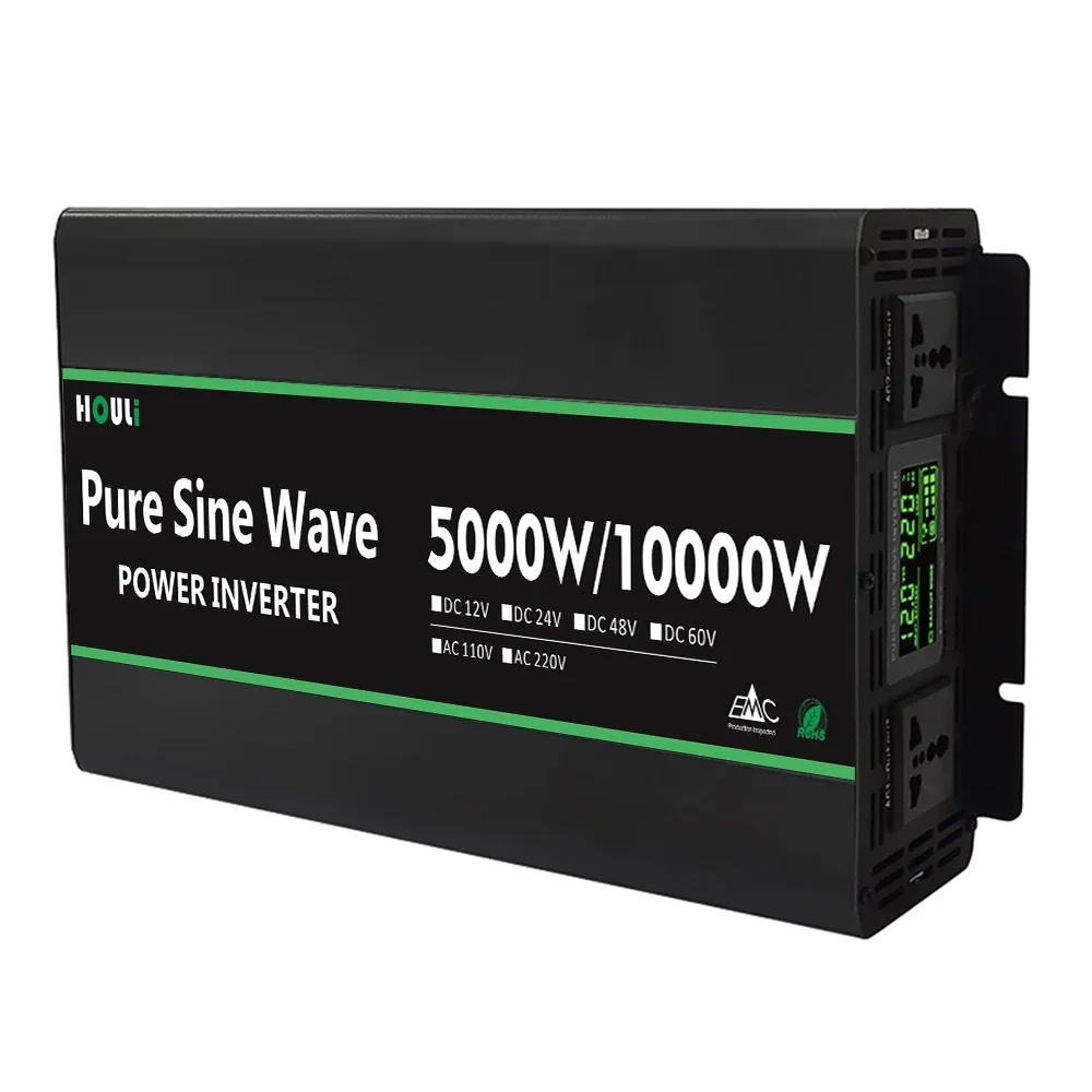 houli 10000 Watt Inversor 24V to 220V Pure Sine Wave Power Inverter Generator    AC  for Home Use