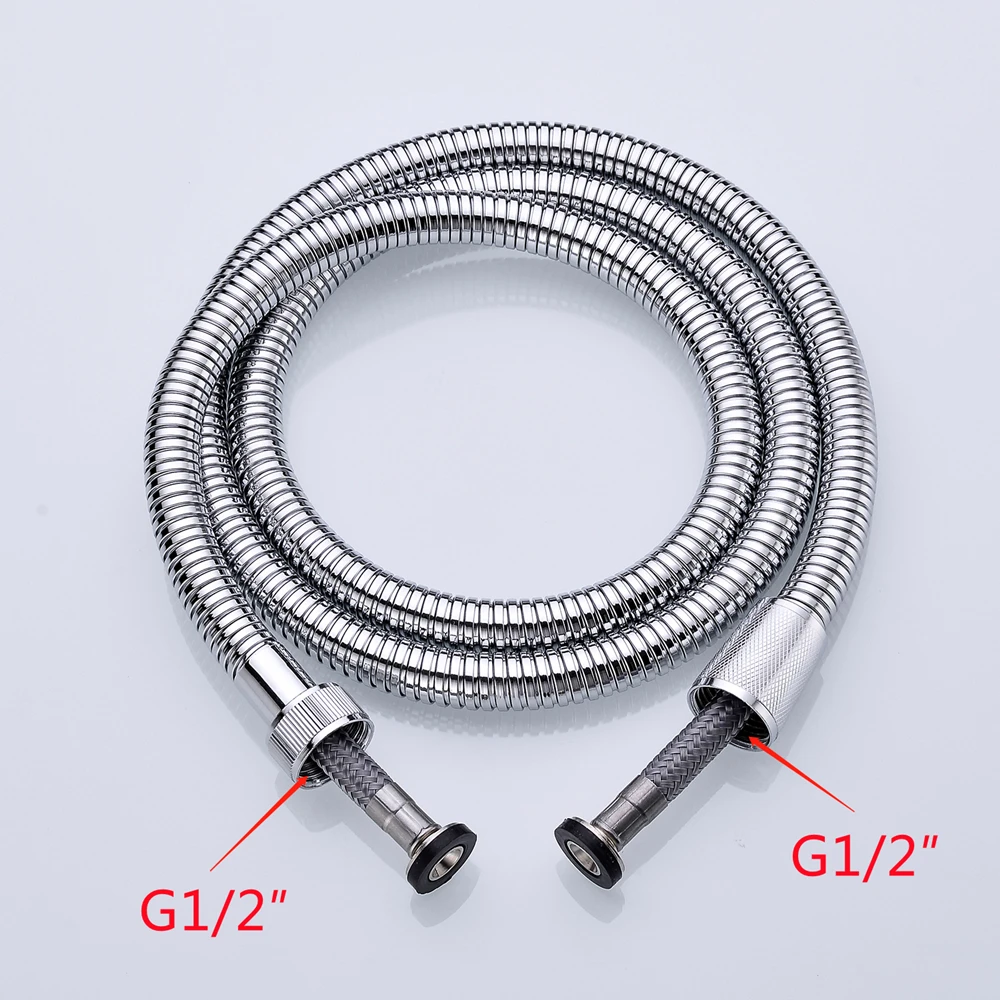 

1.5m Thicken Shower Hose Stainless Steel General Soft Water Pipe Explosion-proof Shower Pipe Black/Chrome Bathroom Accessories