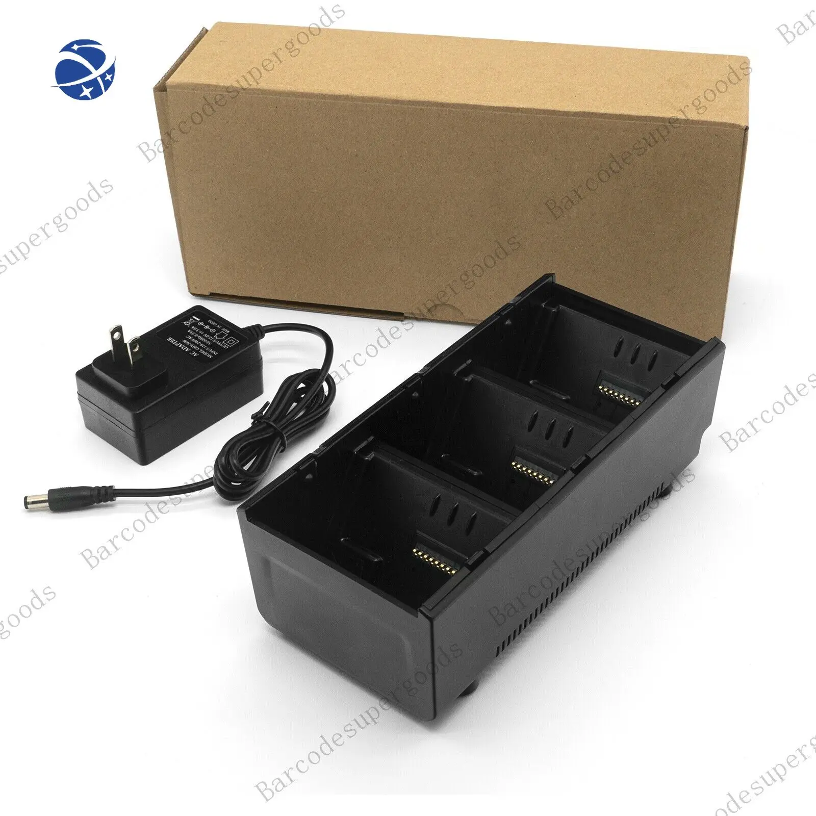 US STOCK 3-Slot Battery Charging Cradle + Adapter power supply for Zebra ZQ510 ZQ520