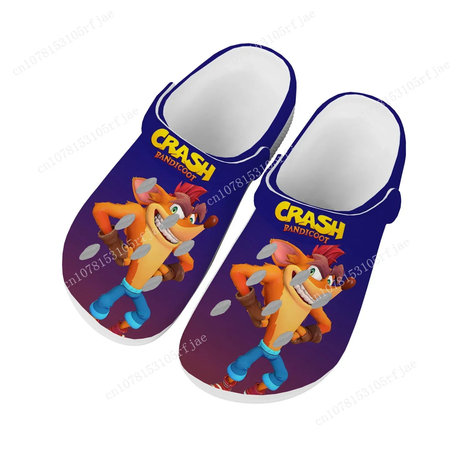 

Crash Bandicoot Home Clogs Cartoon Game Mens Womens Teenager Custom Fashion Built Water Shoes Garden Beach Hole Slippers Sandals