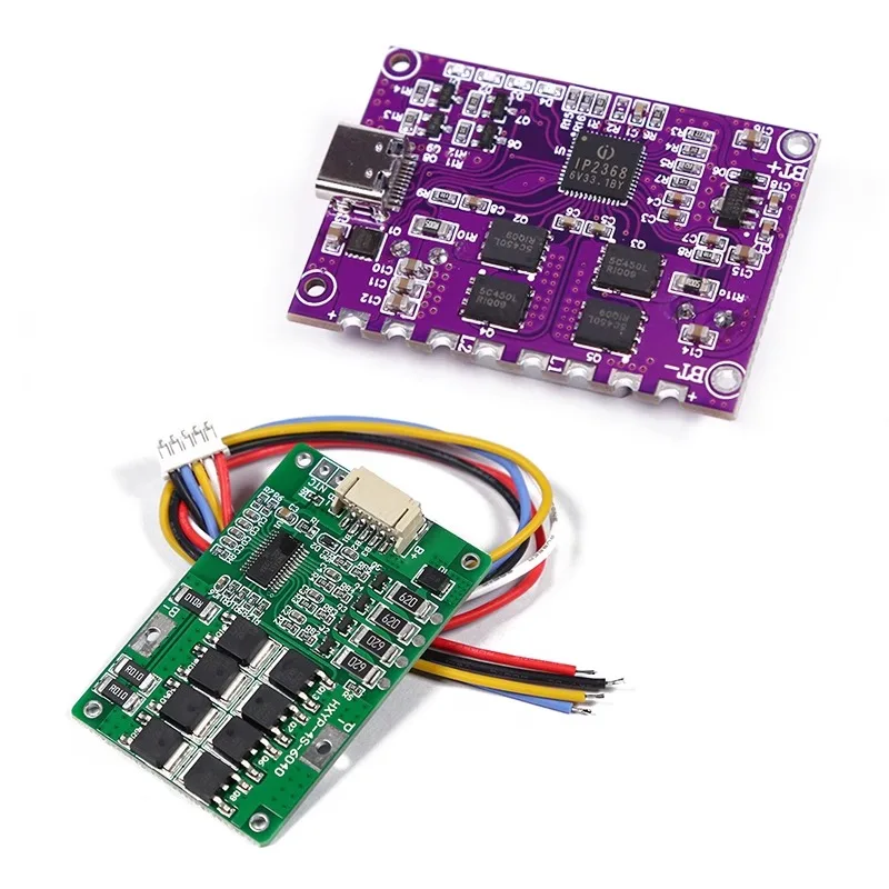 โมดูลแบตเตอรี่ลิเธียมสาย Type-c4 100W ชาร์จเร็วแบบสองทิศทาง IP2368