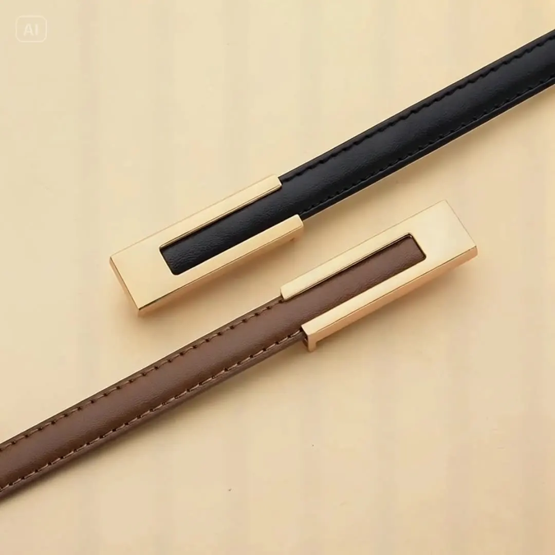 Luxury Brand Leather Belt for Women Designer Alloy Buckle Waist Strap Female Jeans Trouser Dress Waistband