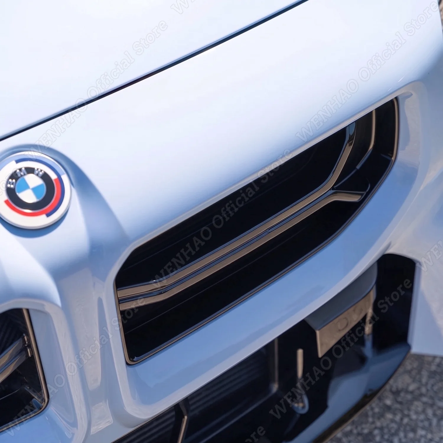 For BMW M2 G87 2023-2026 CSL Style Gloss Black Corsa Front Upper Nose Kidney Grille Mesh Bumper Air Vent Cover Trim Body Kits