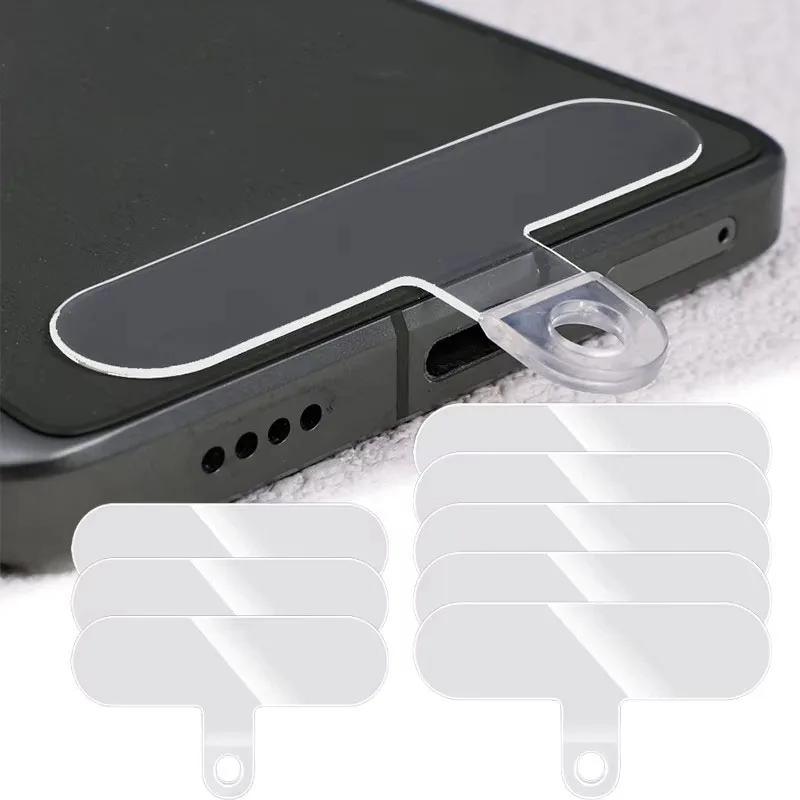 

10-60 шт. Прозрачные ультратонкие патчи-крепления для шнурков мобильных телефонов, универсальные соединительные вставки для ремешков, HD-прозрачные.