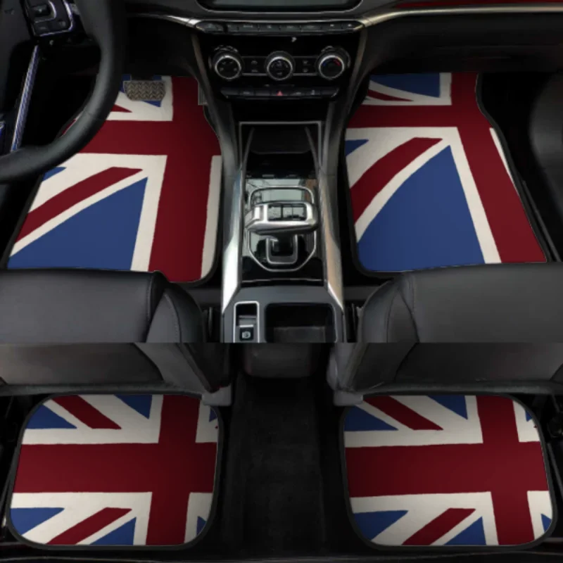 INSTANTARTS New Arrivals Australia Flag Pattern Car Floor Mats Front & Rear Set 4-Piece Front Protection Set Carpet Universal