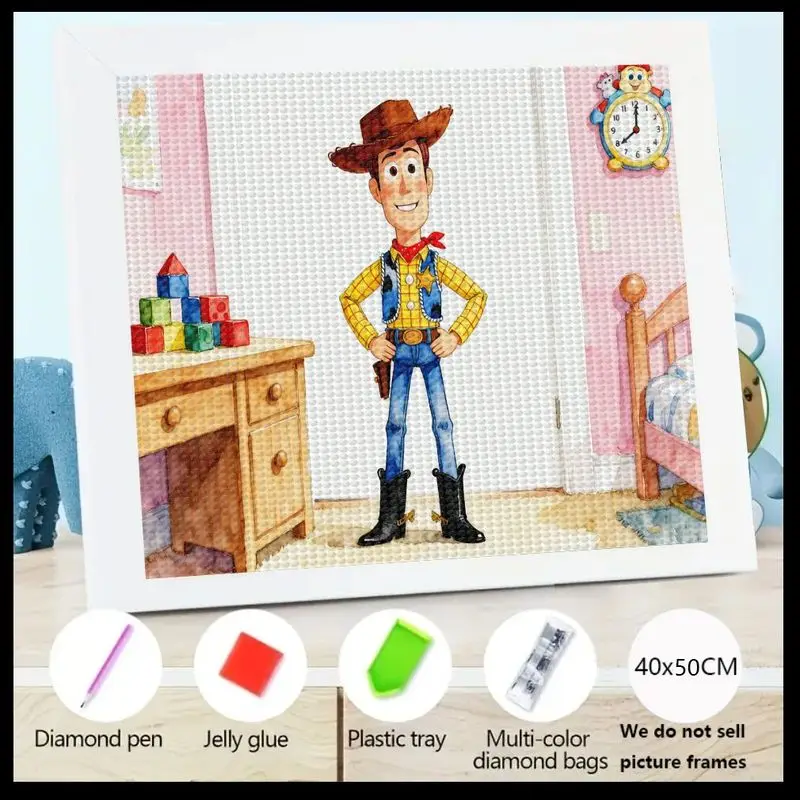 

1 шт. Woody Toy Story мультяшный персонаж алмазная живопись 5D полная дрель DIY комплект, сверкающий хрустальный драгоценный камень художественный набор для детей и взрослых, 4 шт.