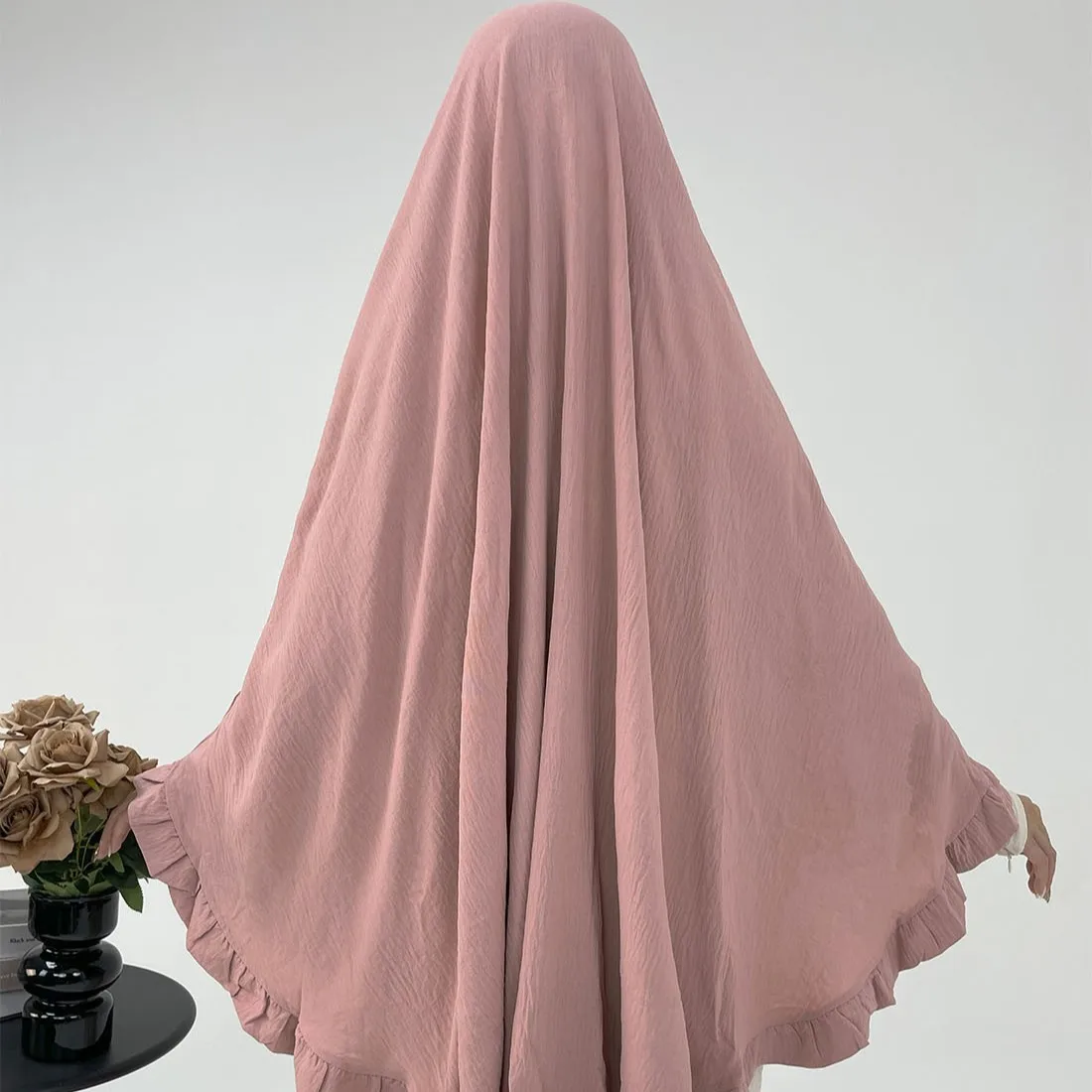 

Длинный химар для мусульманок на Рамадан, хиджаб для намаза, никаб, исламская одежда, джеллаба, абайя, турецкий головной убор, бурка