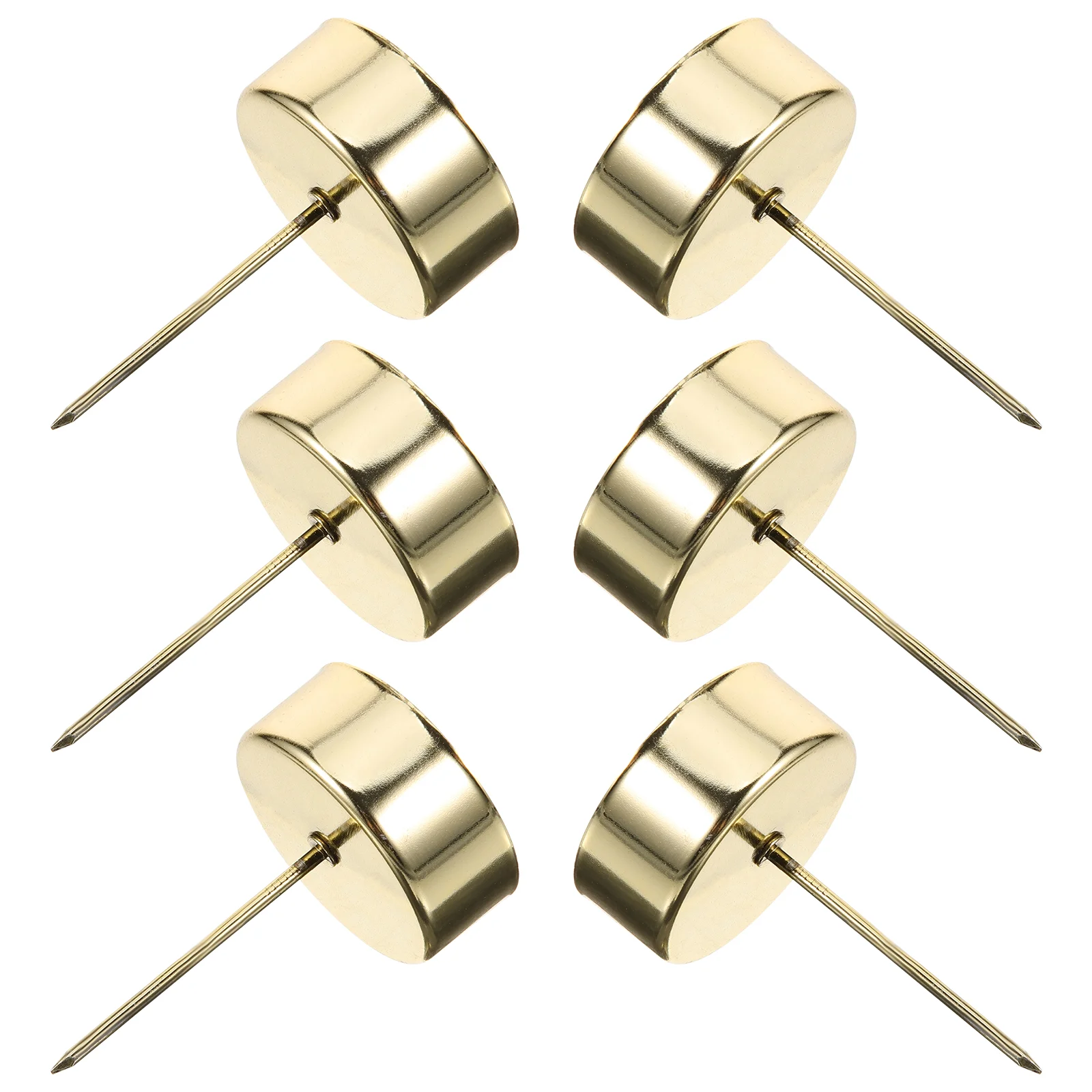 6 Pcs Candles Holder with Spike Party Holders Cake Insert Cup Taper Favors Golden Stick