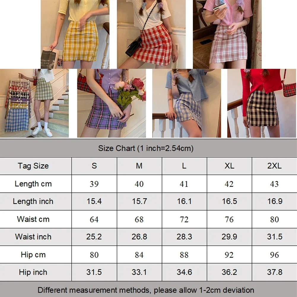 Plaid Women Mini Skirt Summer A-Line Female Pleated Casual High Waist Women Girls Short Streetwear Student Skirts