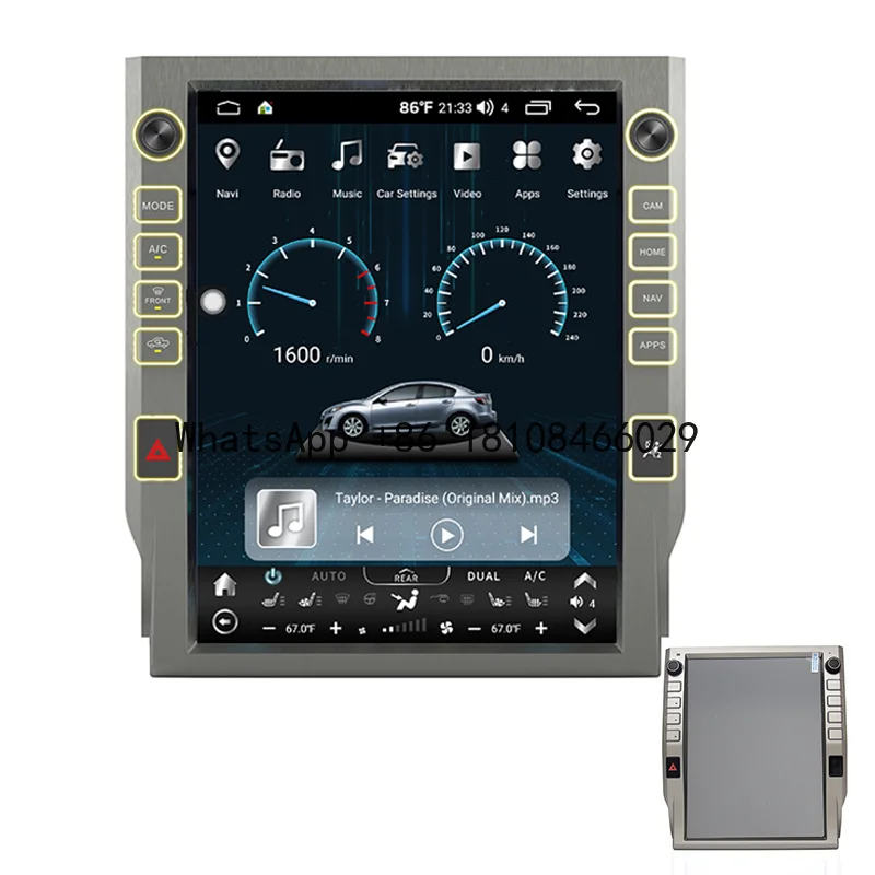 

Tesla Style13 Inch Carplay Vertical Screen GPS Navigation Car DVD Radio Player for Toyota Tundra 2014-2021