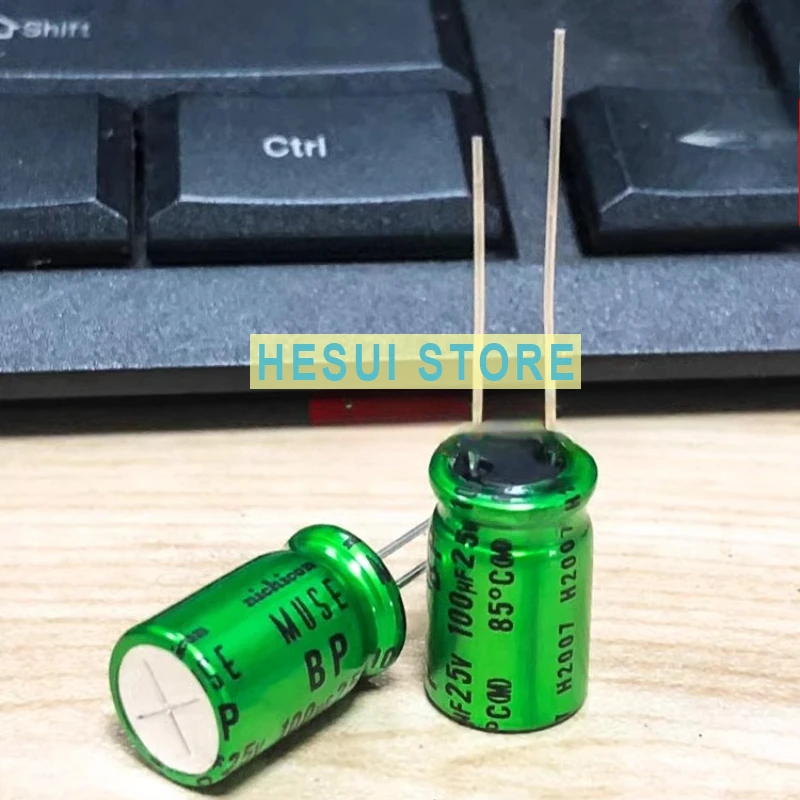 25V100UF MUSE BP ES Nichicon Capacitor eletrolítico de áudio sem eletrodo 25V100UF 10X16