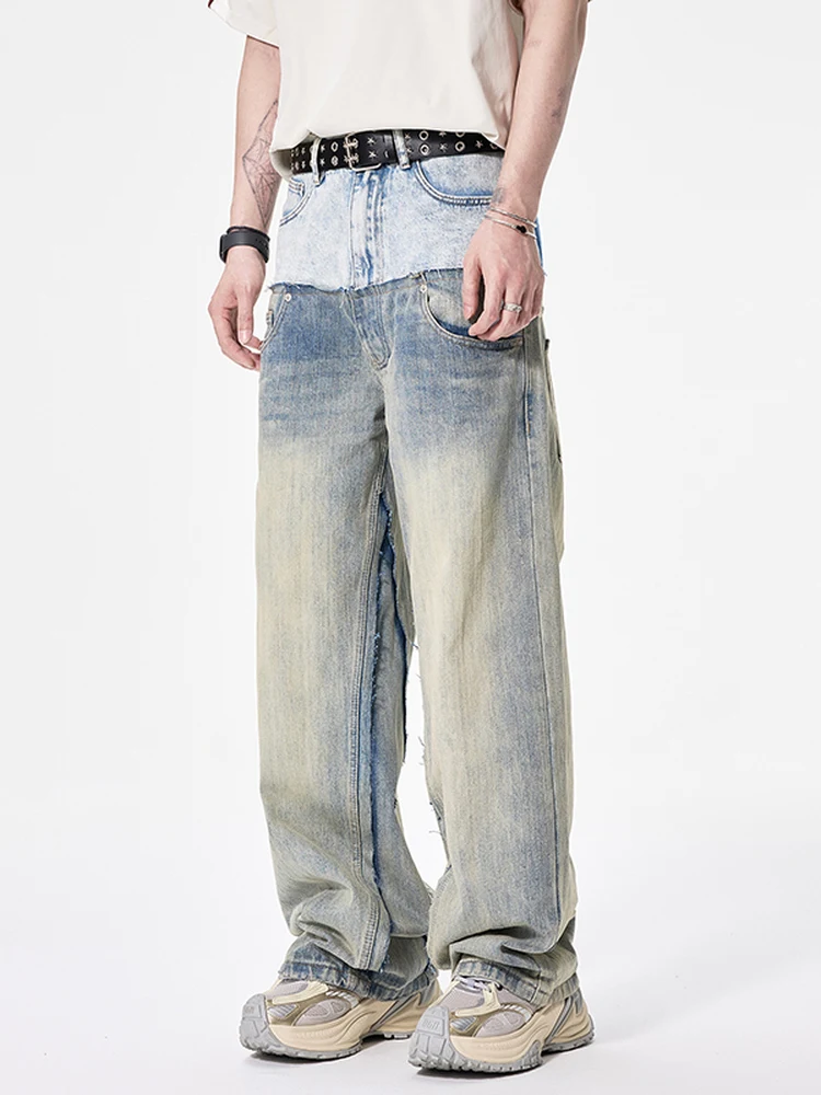 

Джинсы Bla Armada 2025: Винтажные, плотные, с двойным поясом, комбинированные, свободного кроя, в американском стиле, из хлопка и полиэстера