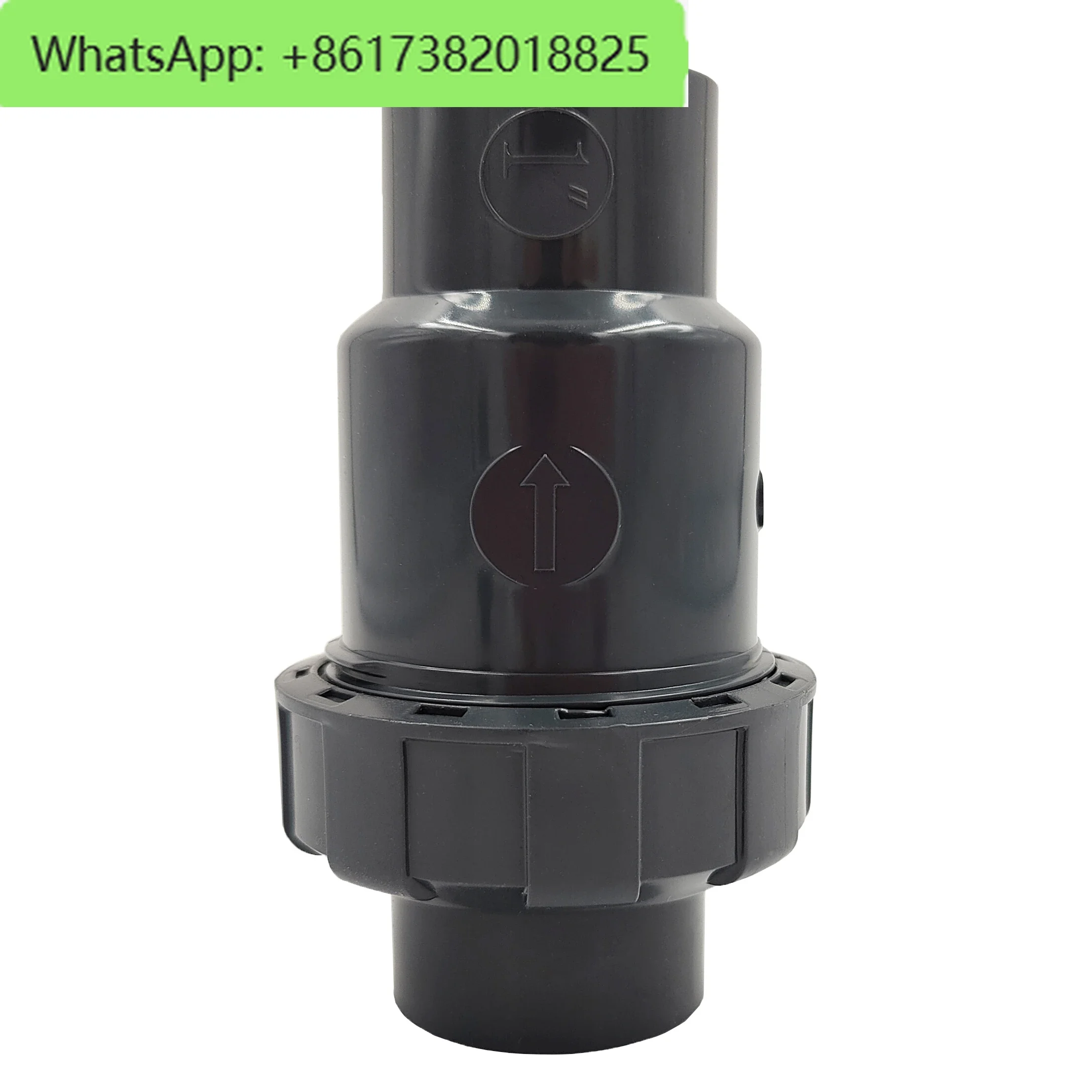 UPVC check valve matching South Asia Huaya water pipe one-way valve ball check. Vertical single-by-order live connection.