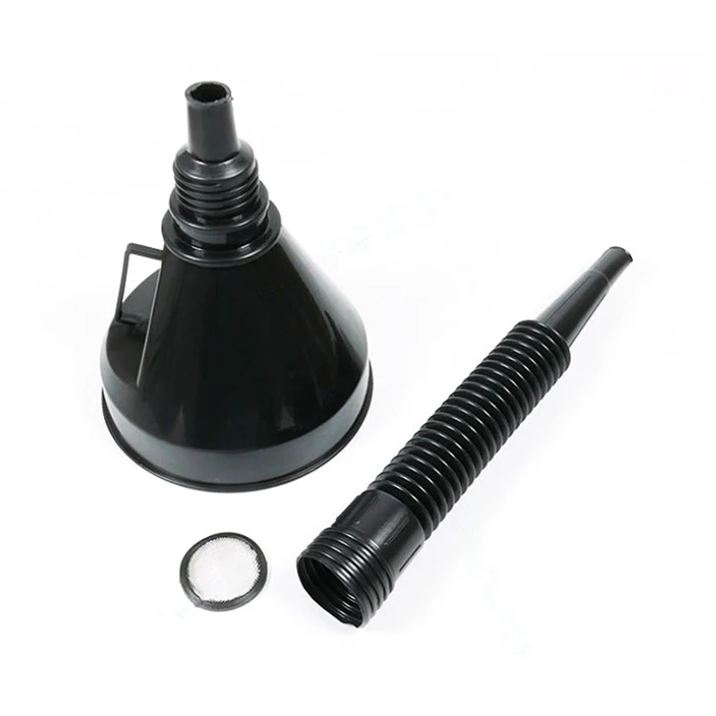 2 In 1 Refueling Funnel With Strainer Can Spout For Oil Water Fuel Petrol Diesel Gasoline Auto Car Motorcycle