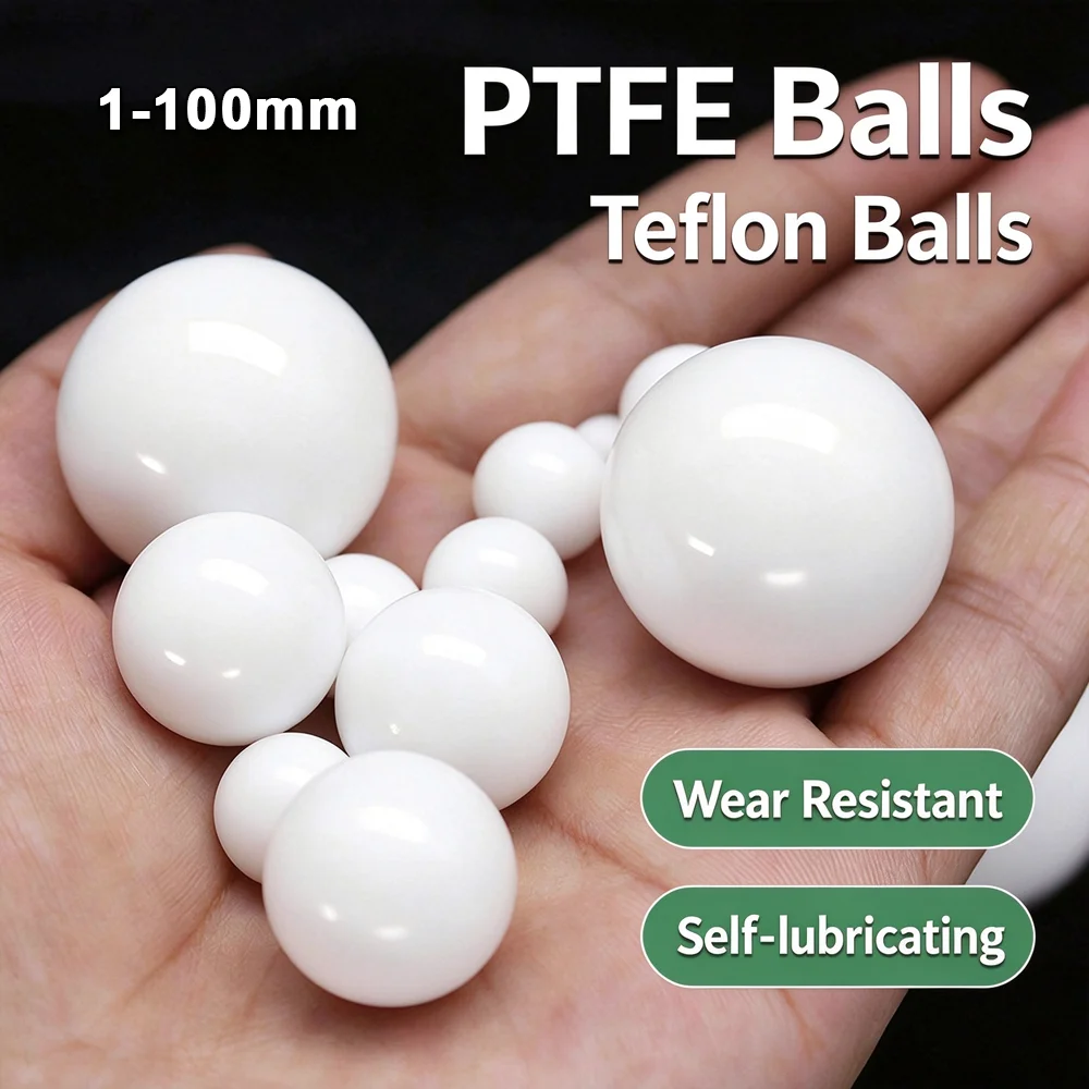 Solid PTFE Balls F4 Ball Plastic Ball 1/2.381/2/3/4/5/6.35/7/8/9/9.5/10/10.5/12.7/15/16/18/19/20/22-100mm Diaphragm Pump Ball