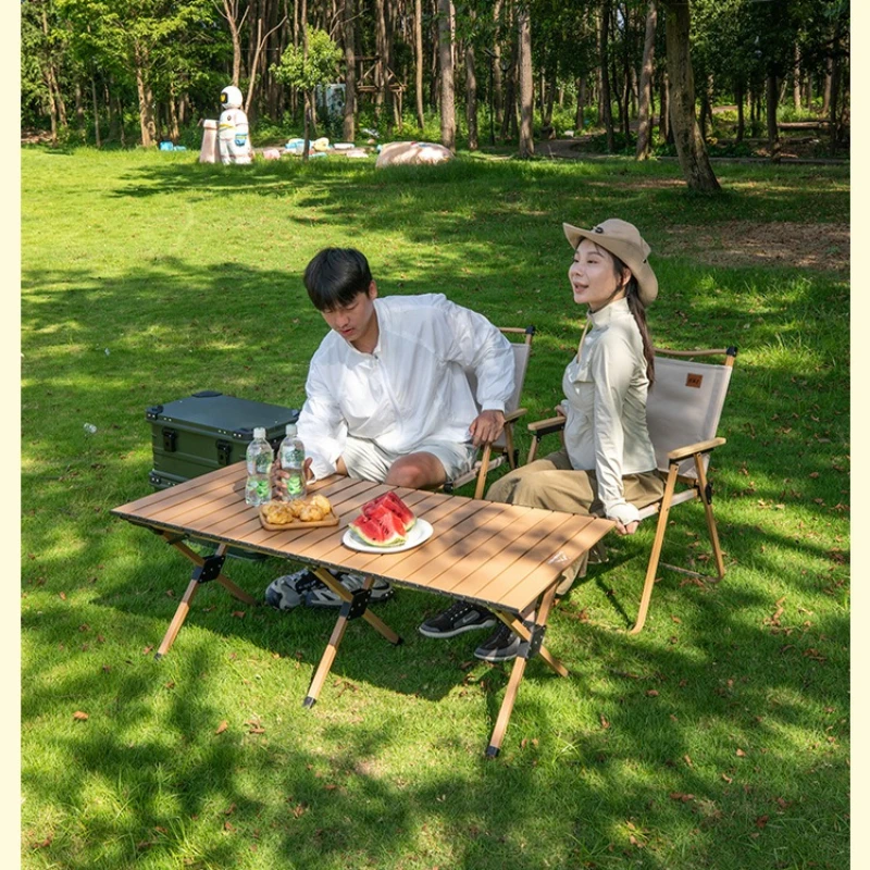Tragbarer, zusammenklappbarer Campingtisch, Picknick, Strand, leicht, höhenverstellbar, Aluminium, IGT-kompatibel, kompakt, zum Wandern, Grillen