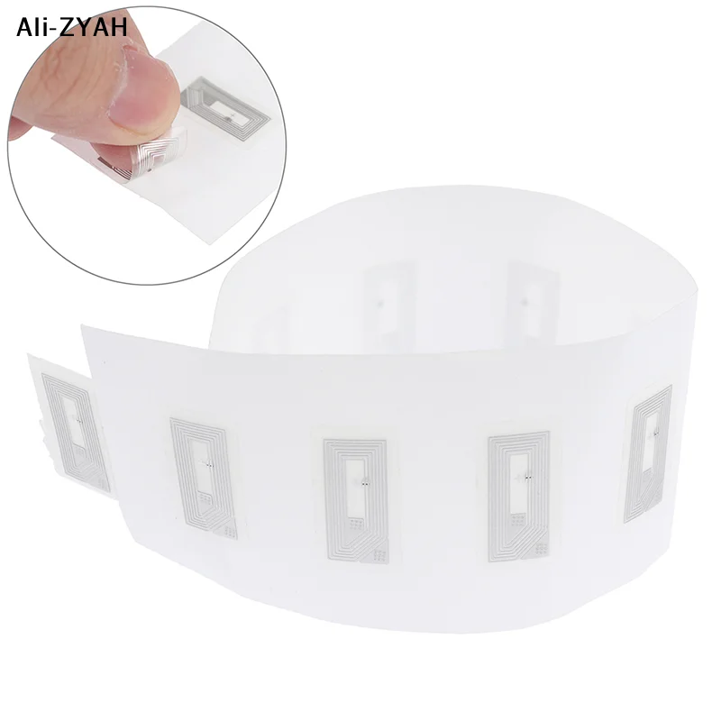 100 Etiquetas NFC con Chip Ntag213, Inlay Húmedo de 2*1cm, 13.56MHz RFID, Etiqueta NTAG213