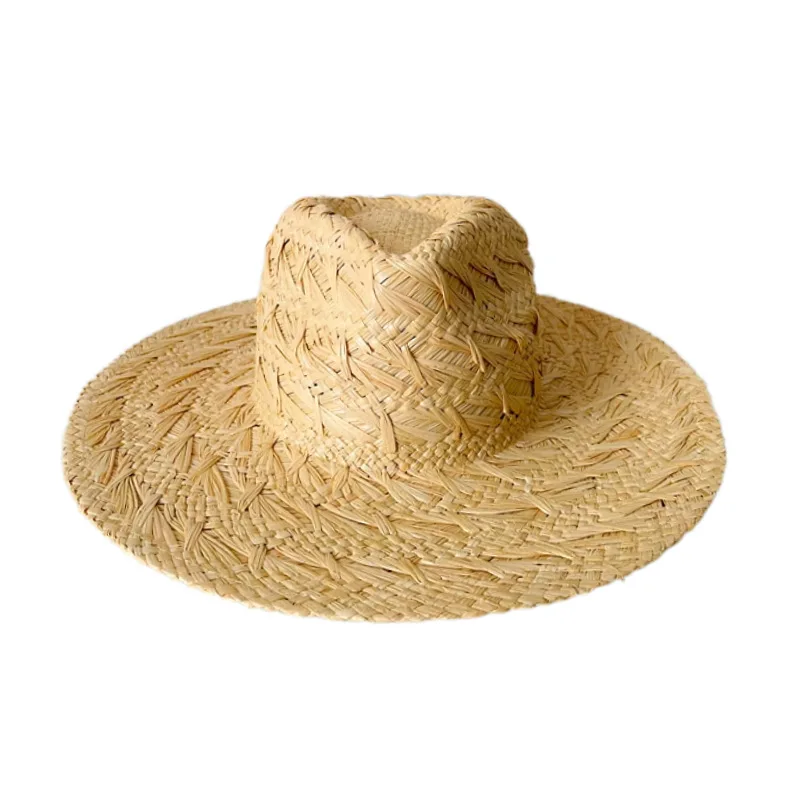 Designer Ladies Panama Hat Sun Hats Women\'s Classic Raffia Hat Wide Brim Fedora Straw Beach Cap