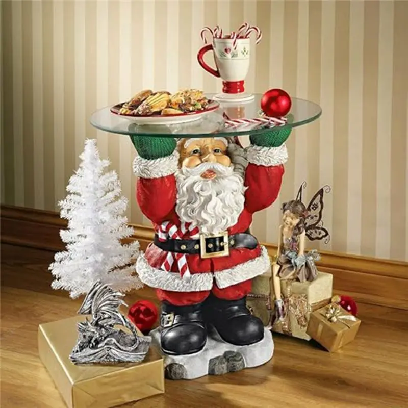 AT84-Christmas Santa Clau Snack Tray Rack Fun Christmas Party Decorations Easy To Use 21 X 15Cm