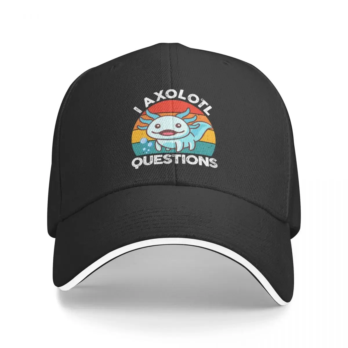 I Axolotl Questions Kids Cute Axolotl Baseball Cap Fishing cap custom Hat Mens Hats Women's