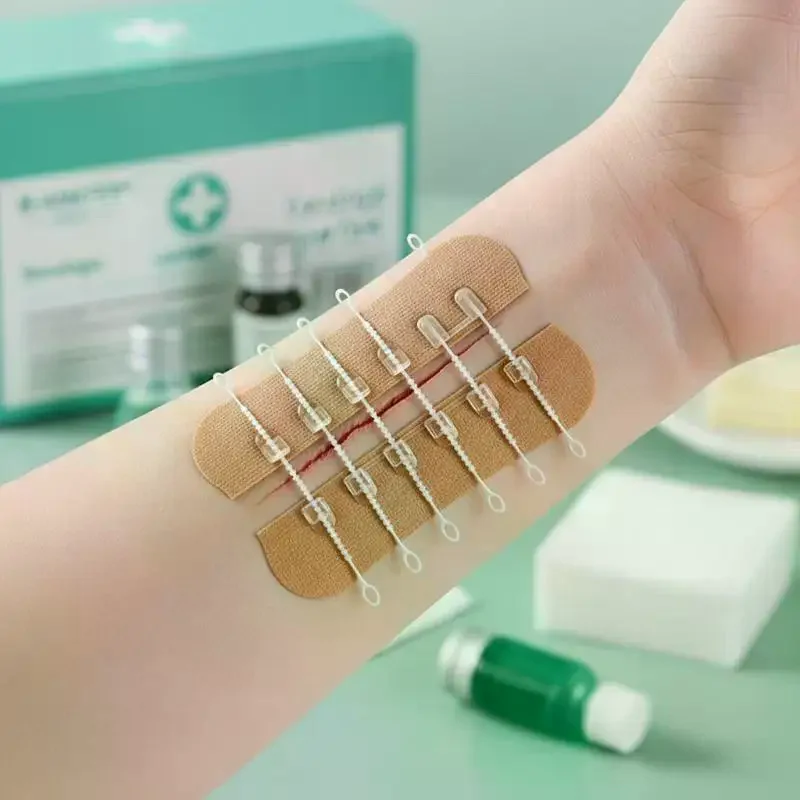 Outdoor Band Circular Liquid Adhesive Tape Aid Portable Rapid Hemostasis Patch Zipper Wound Closure Patch Hemostasis Patch Wound