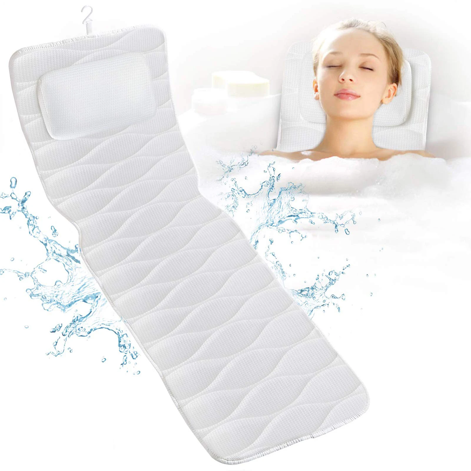 SPA Bath Pillow Bathtub Pillow  with pillow and suction cup hotel bathroom bath cushion anti slip bathtub cushion