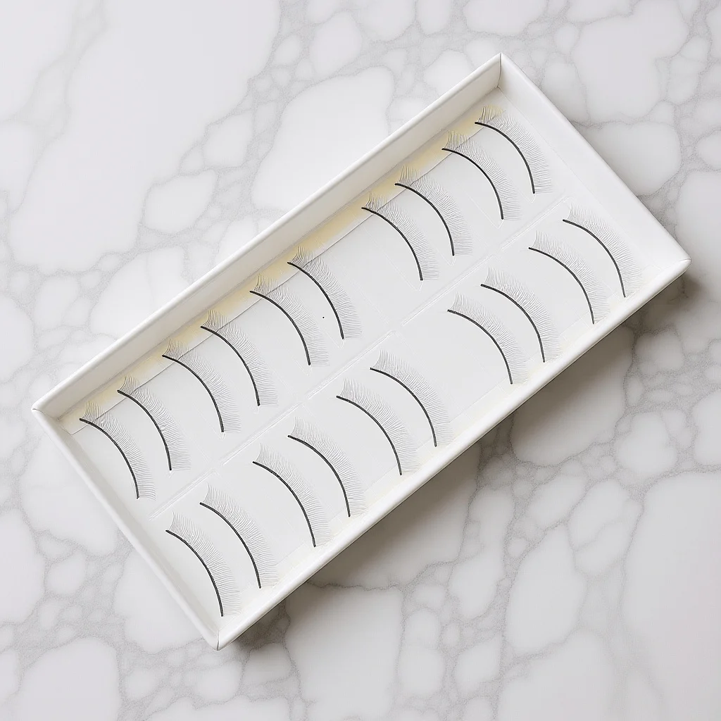 

10Pairs Practice False Eyelashes Natural Long Training Lashes for Eyelash Extensions Mannequin Head Practice Simulation Strip