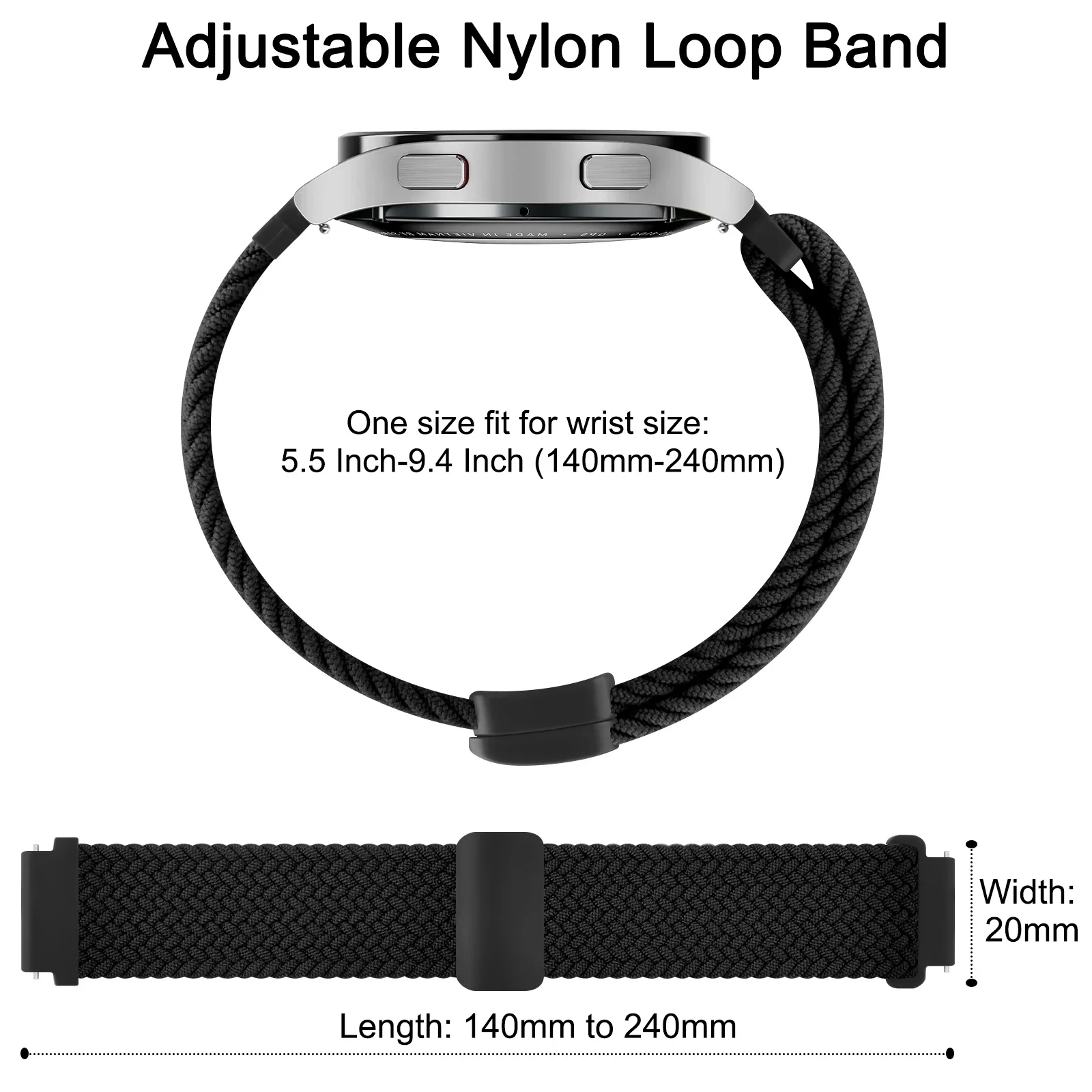 22mm Braided Magnetic Band For Samsung Gear S3/Galaxy Watch 46mm(2019)/Galaxy Watch 3 45mm Strap For Samsung Gear S3 Frontier