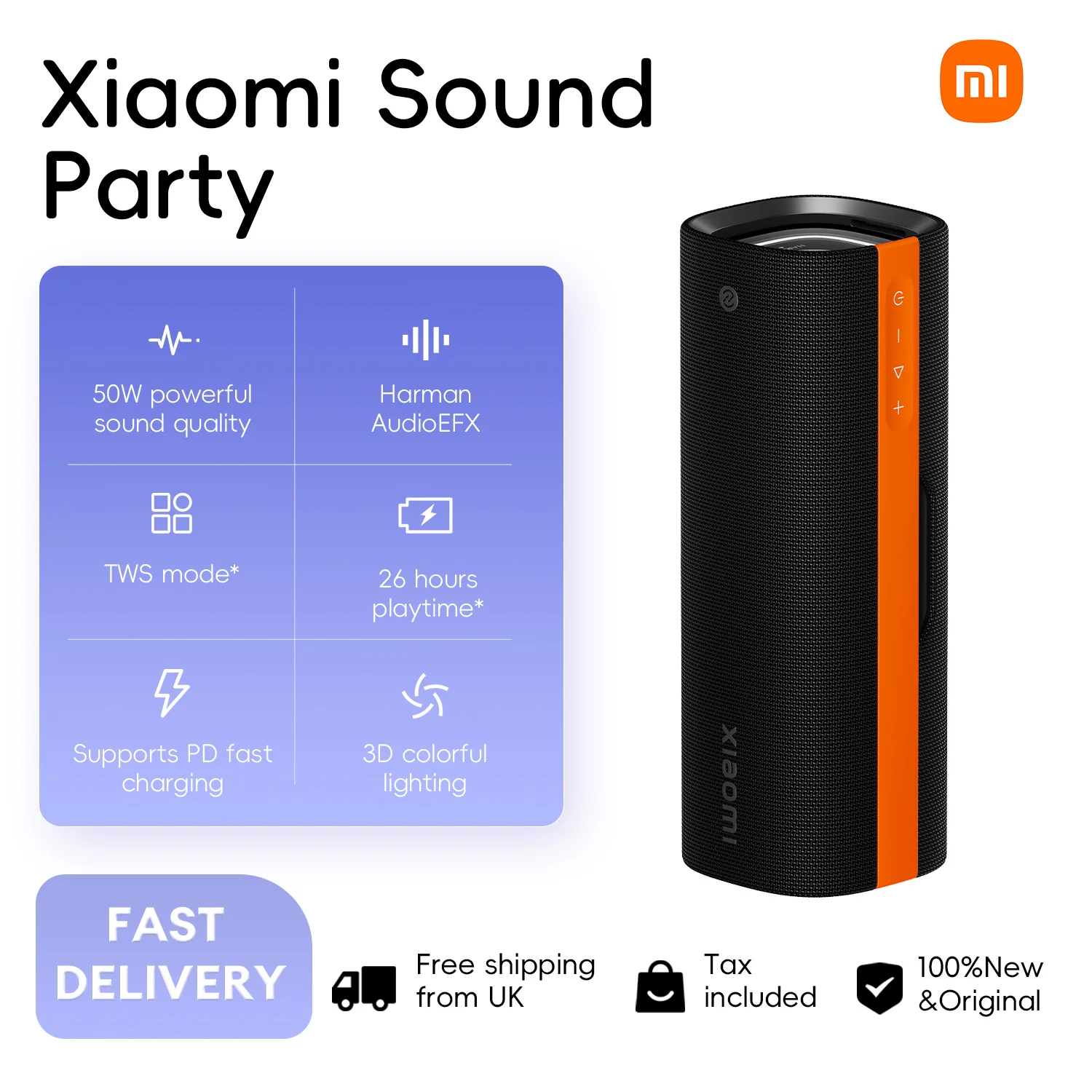 Xiaomi Sound Party, Global Version Wireless Bluetooth Speaker Portable Smart Home Audio System Powerful Bass Long Range 5200mAh