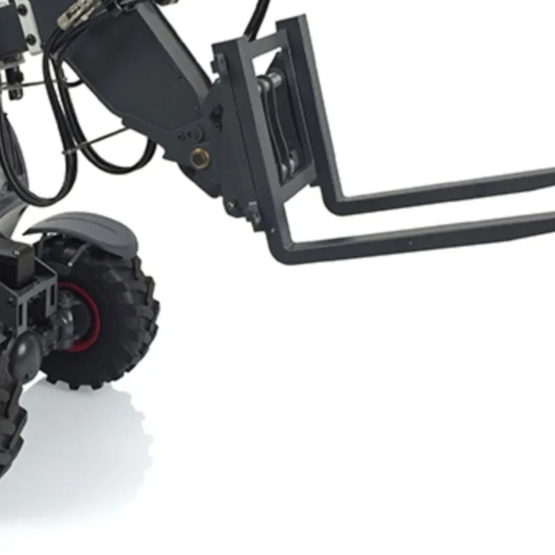 Toy JDM-128 1/14 Metal RC Telescopic Hydraulic Forklift Multifunctional Vehicle 4-Way Vavles Differential Lock Radio Control Car