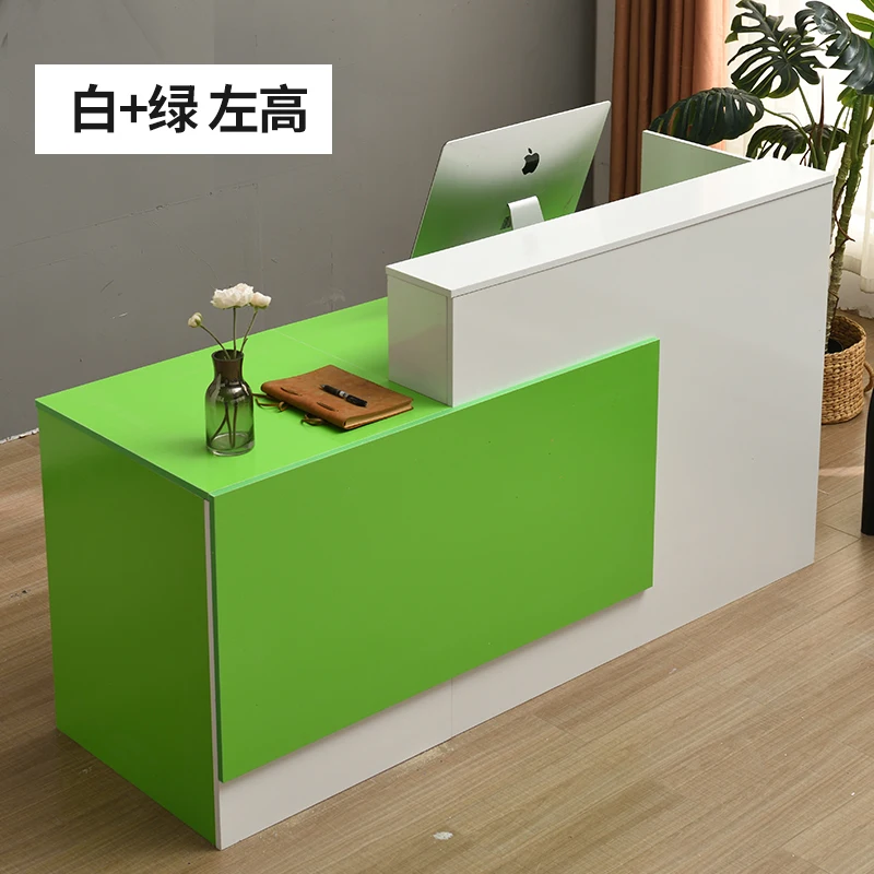 Minimalist Furniture Shop Service Counter Reseption Desk Luxurious Office Secretary Bar Aesthetic Empfang Exhibitor Modern WJX