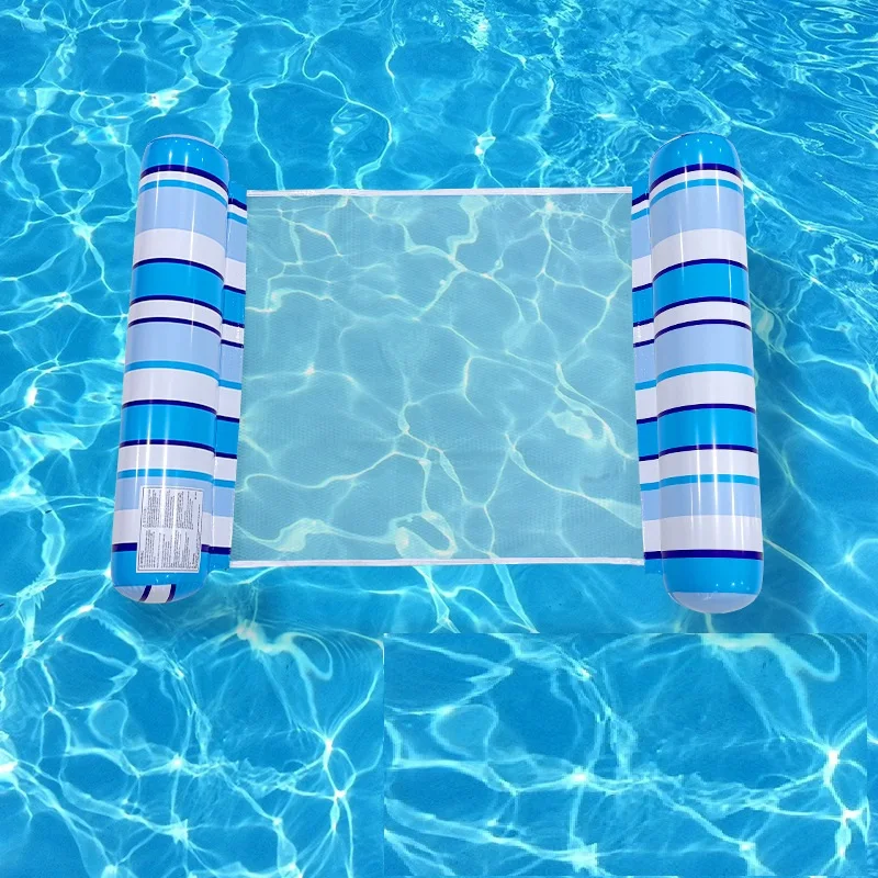 Zomer Zwemmen Opblaasbare Drijvende Watermatrassen Hangmat Streep Lounge Stoelen Zwembad Watersport Speelgoed Drijvende Mat Zwembad Speelgoed Kinderen