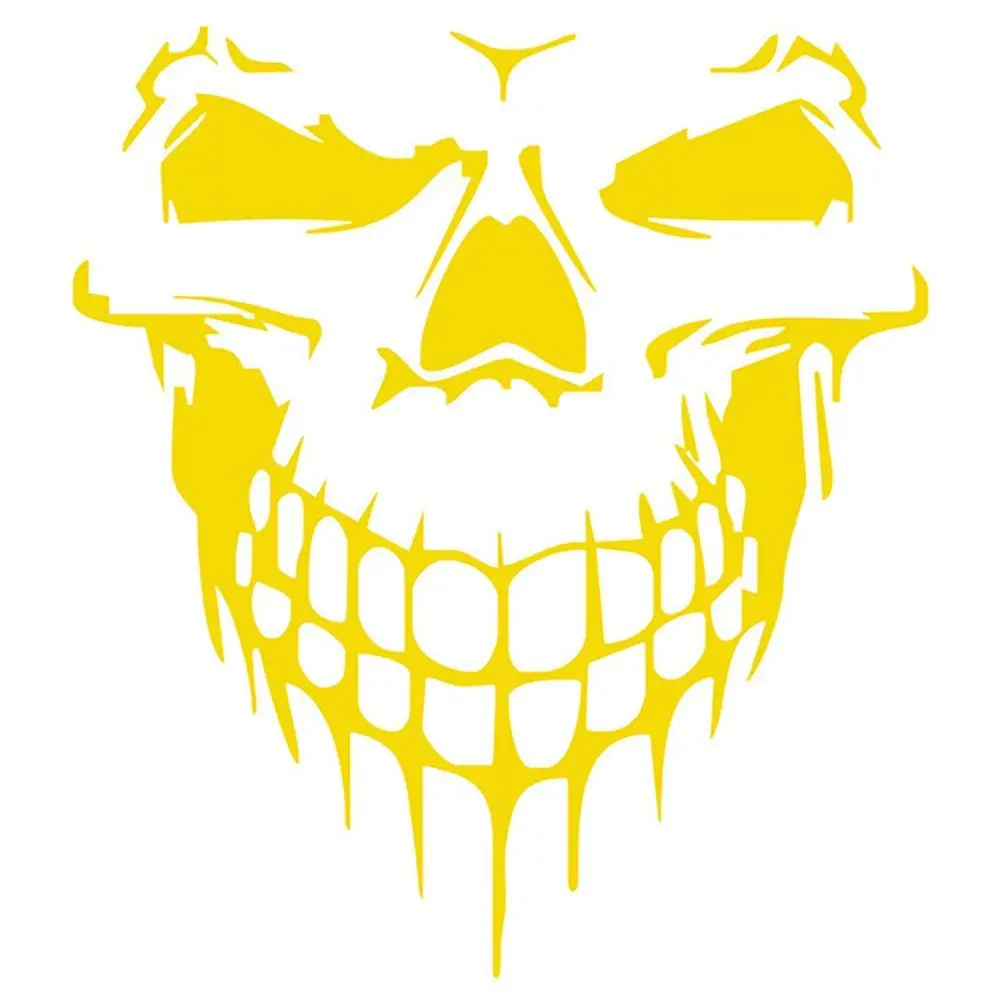 Calcomanías para motocicleta, película reflectante 3D para ventana trasera, pegatinas divertidas, pegatinas de calavera para coche, accesorios exteriores, decoración de estilo de coche