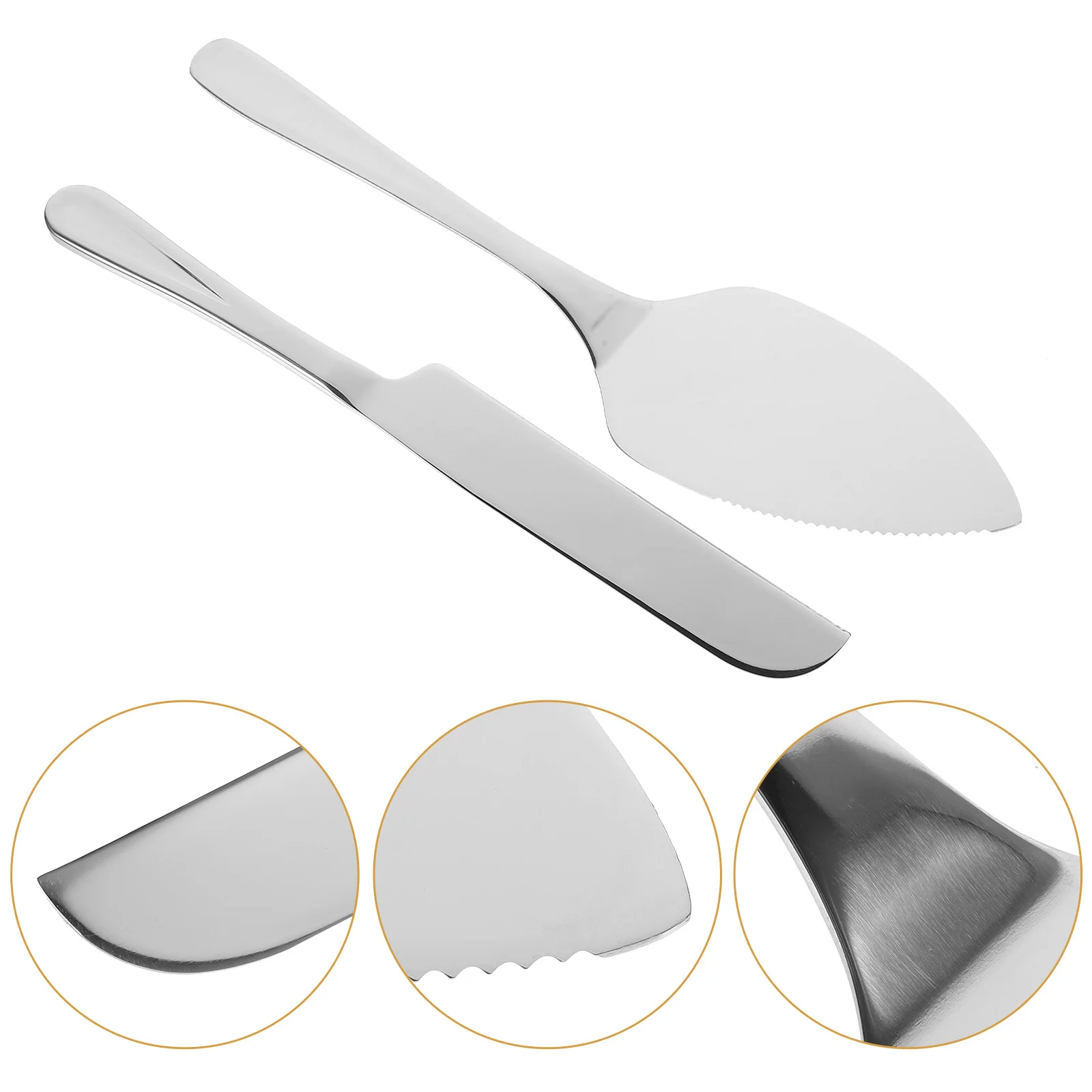 

1 set 1 Set Steel Cake Cutter Spatula Cutter Server Set For Wedding Birthday Party Cake Serving Tool Kitchen Utensil
