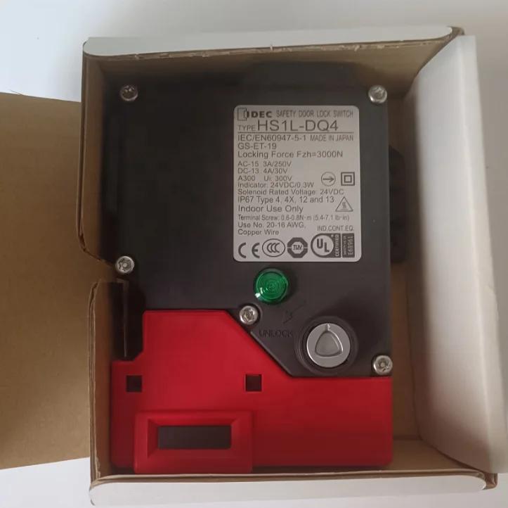 Interruttore di interblocco a molla di sicurezza IDEC tipo HS1L-DQ44KMSR-G Oringlan e nuovo in Stock