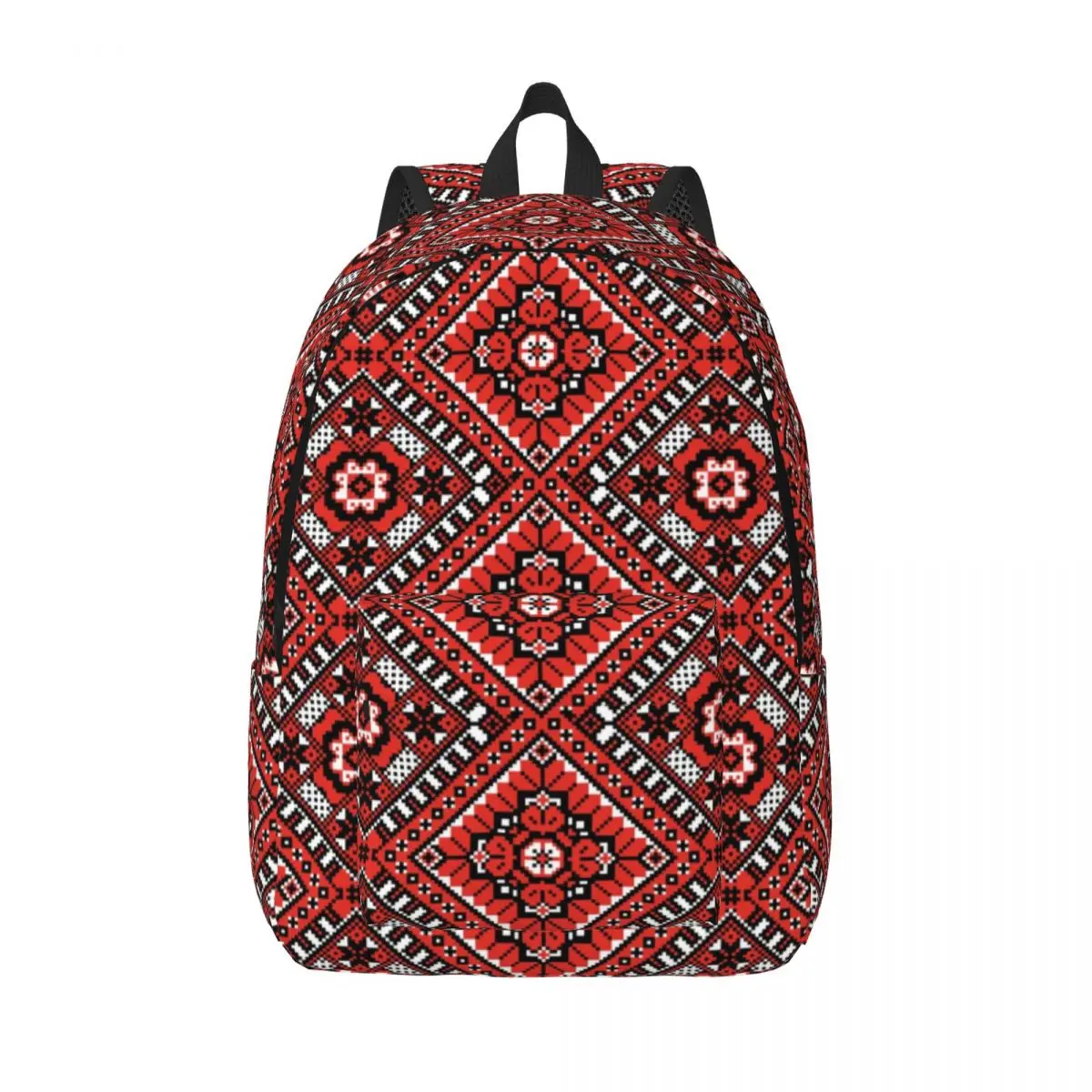 Ukraine Ukrainian Embroidery Ornament Canvas Backpack for Girls Boys Boho School College Travel Bags Bookbag Fits 15 Inch Laptop