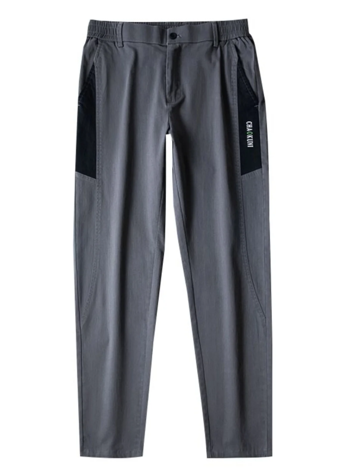 

Men's Casual Pants Spring Summer Elastic Waist New Sle Construction Site Faionable Straight Leg All-Match Long Trousers