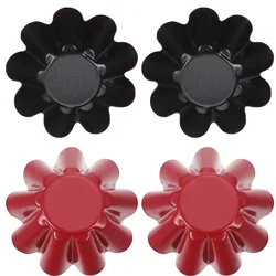 4Pcs Egg Tart Molds Flower Shaped Carbon Steel Egg Tart Mold Non Stick Reusable Baking Pan Cake Mould For Kitchen Bakery