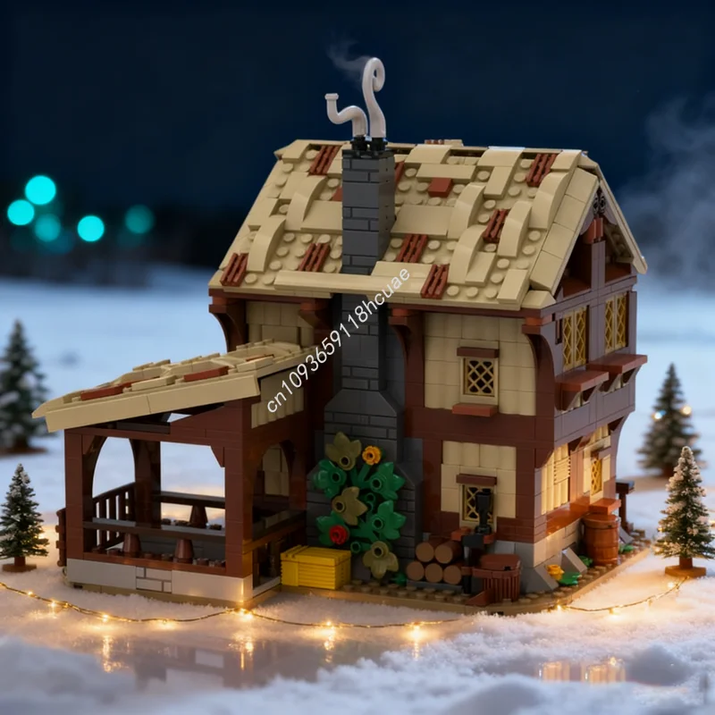 

1294pcs MOC Tavern Medieval Village Castleed Model Building Toy Blocks Architecture DIY Christmas Gifts Creative Idea Birthday