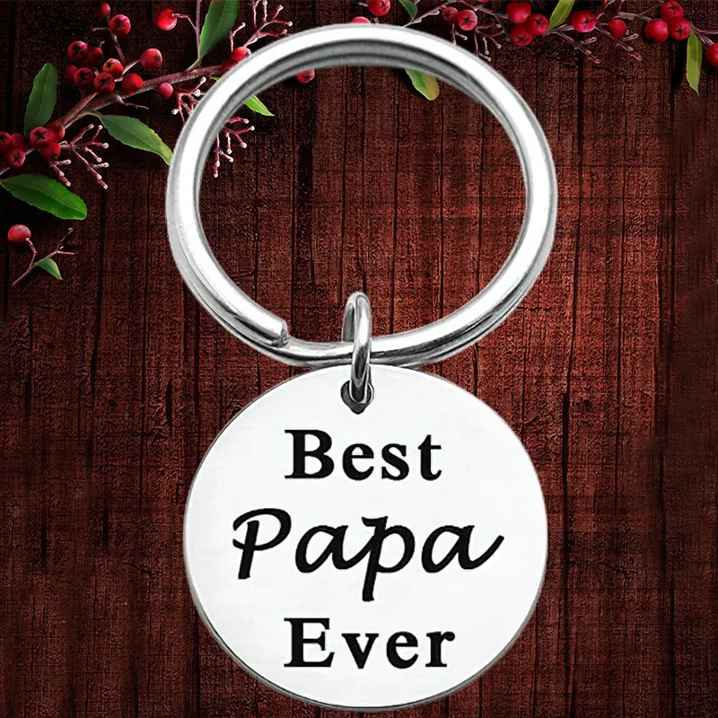 

Charm Father's Day Gifts Keychain Pendant Father Dad Birthday Christmas Gift Key Chains Keyrings Best Papa Ever