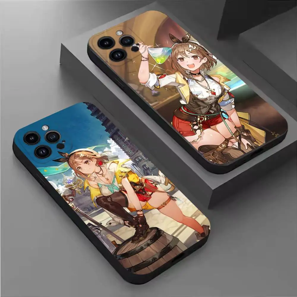 

A-AtelierS R-Ryza G-Game Phone Case For iPhone 17,16,15,14,13,12,11 Plus,Pro Max,XS,X,XR,SE,Mini,8,7,Soft Silicone Black Cover