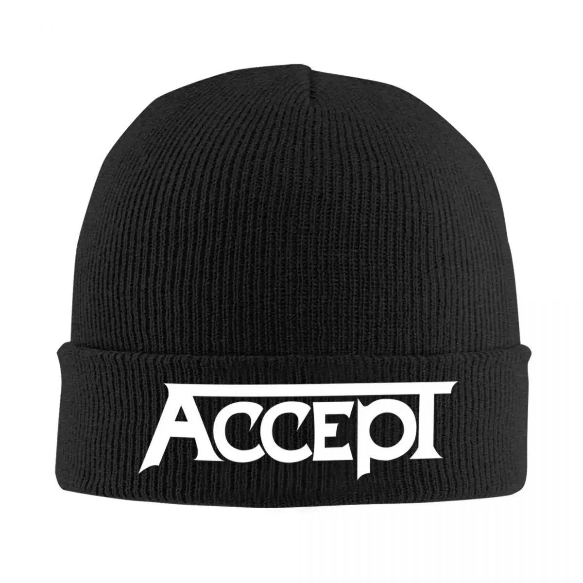 Accept Metal Music Band Rock Knitted Caps for Women Men Beanie Autumn Winter Hat Acrylic Warm Cap