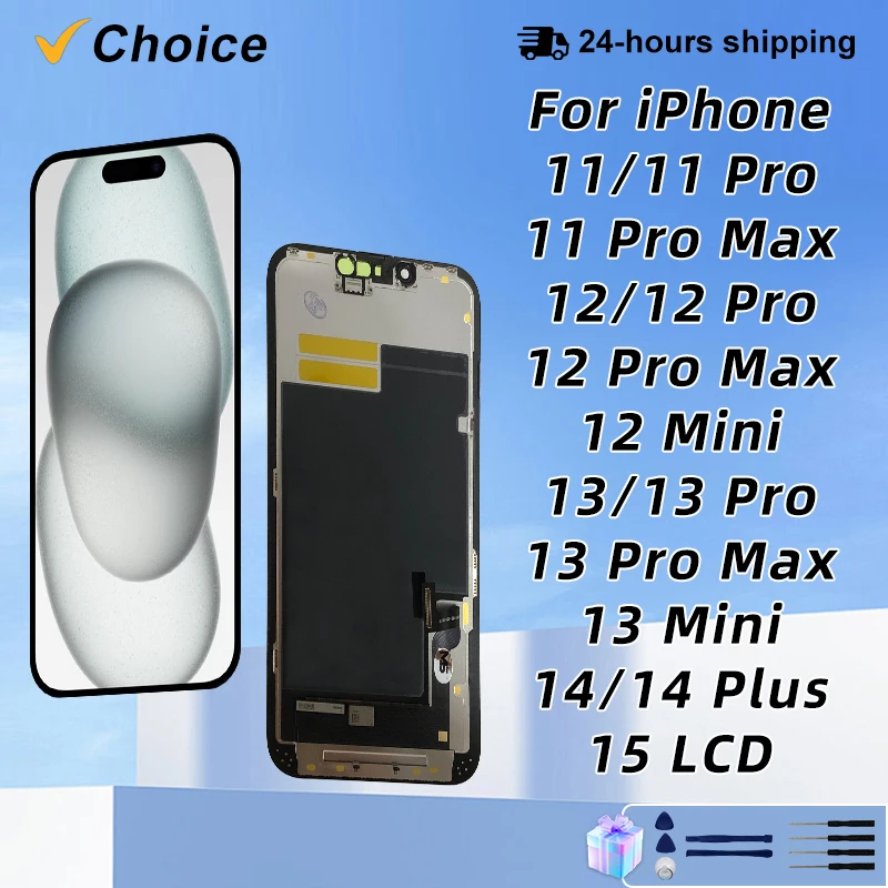 Дисплей INCELL OLED для iPhone 11 12 13, ЖК-дисплей с сенсорным экраном 14Plus 15 Plus в сборе для iPhone 11 12 Pro Max 13 14