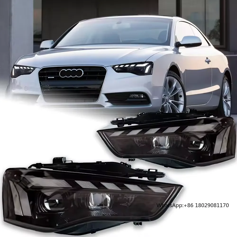 ไฟหน้าสําหรับ Audi A5 2008-2016 A5 B9 ไฟ LED หมอกไฟ DRL Day Running Light ปรับแต่งรถอุปกรณ์เสริม