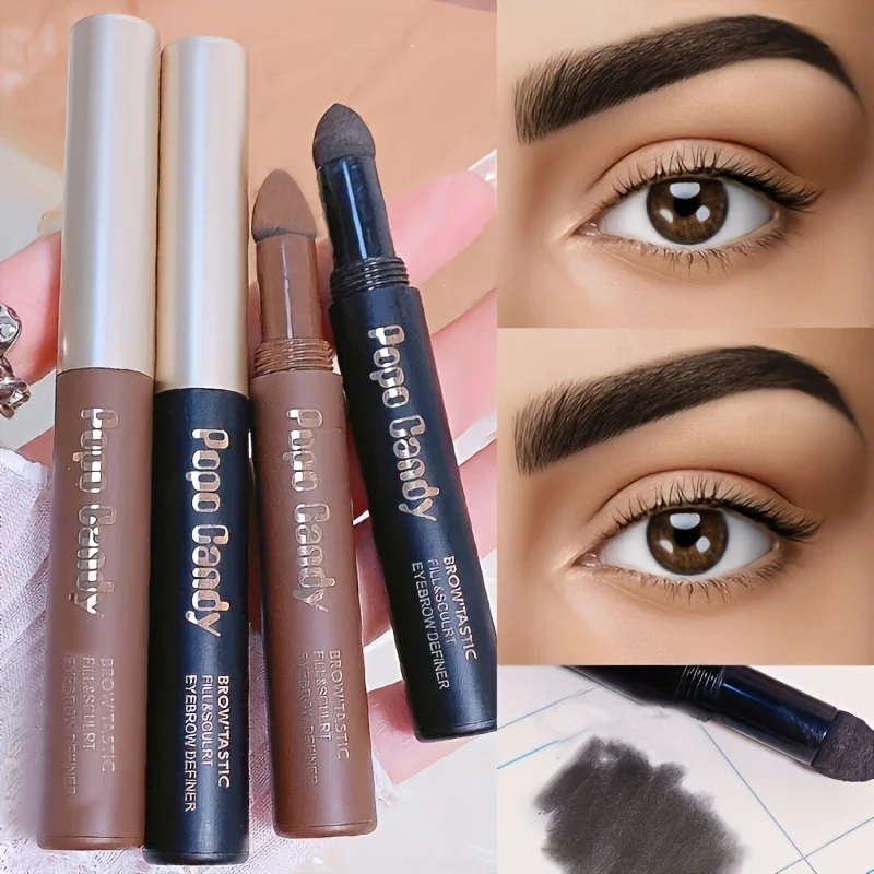 Crème de teinture pour sourcils à double extrémité, applicateur éponge, imperméable, anti-taches, couleur naturelle, facile à appliquer, longue durée