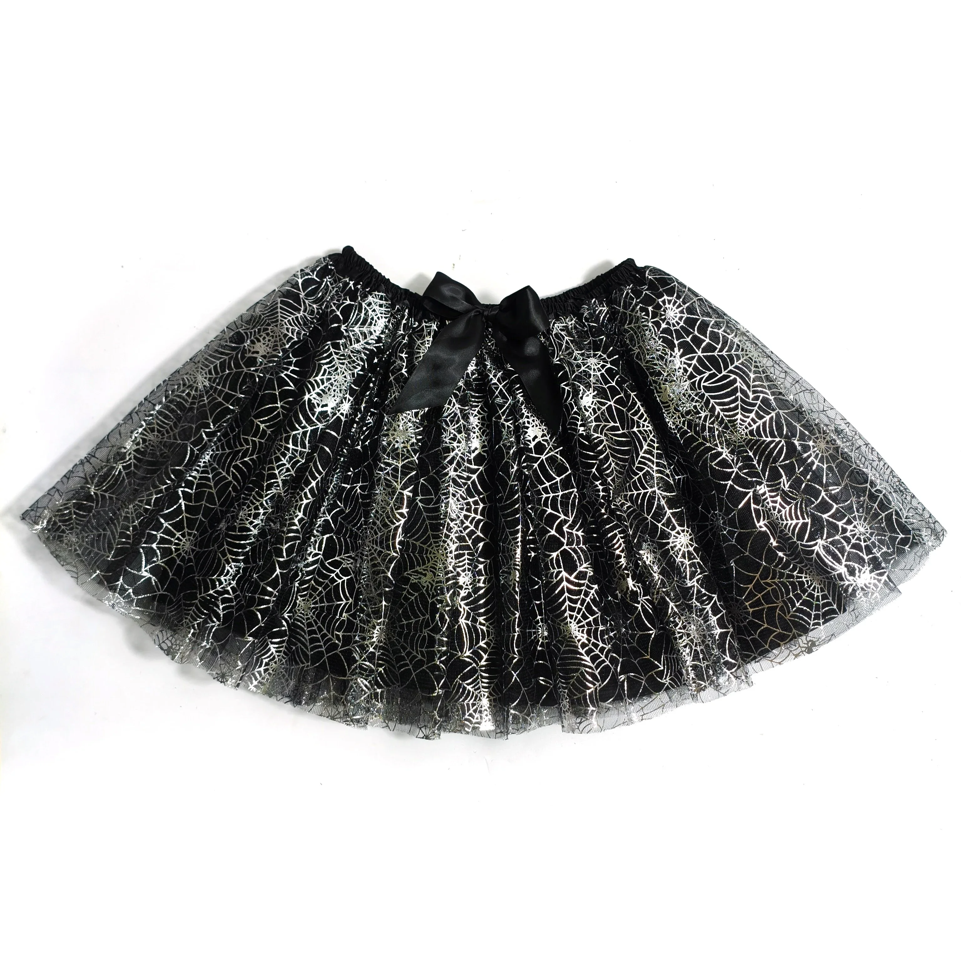 Halloween Spider Mesh Skirt Adult Stage Performance Skirt Length 40cm With lining for Halloween Dress-Up Designed for Women view 4