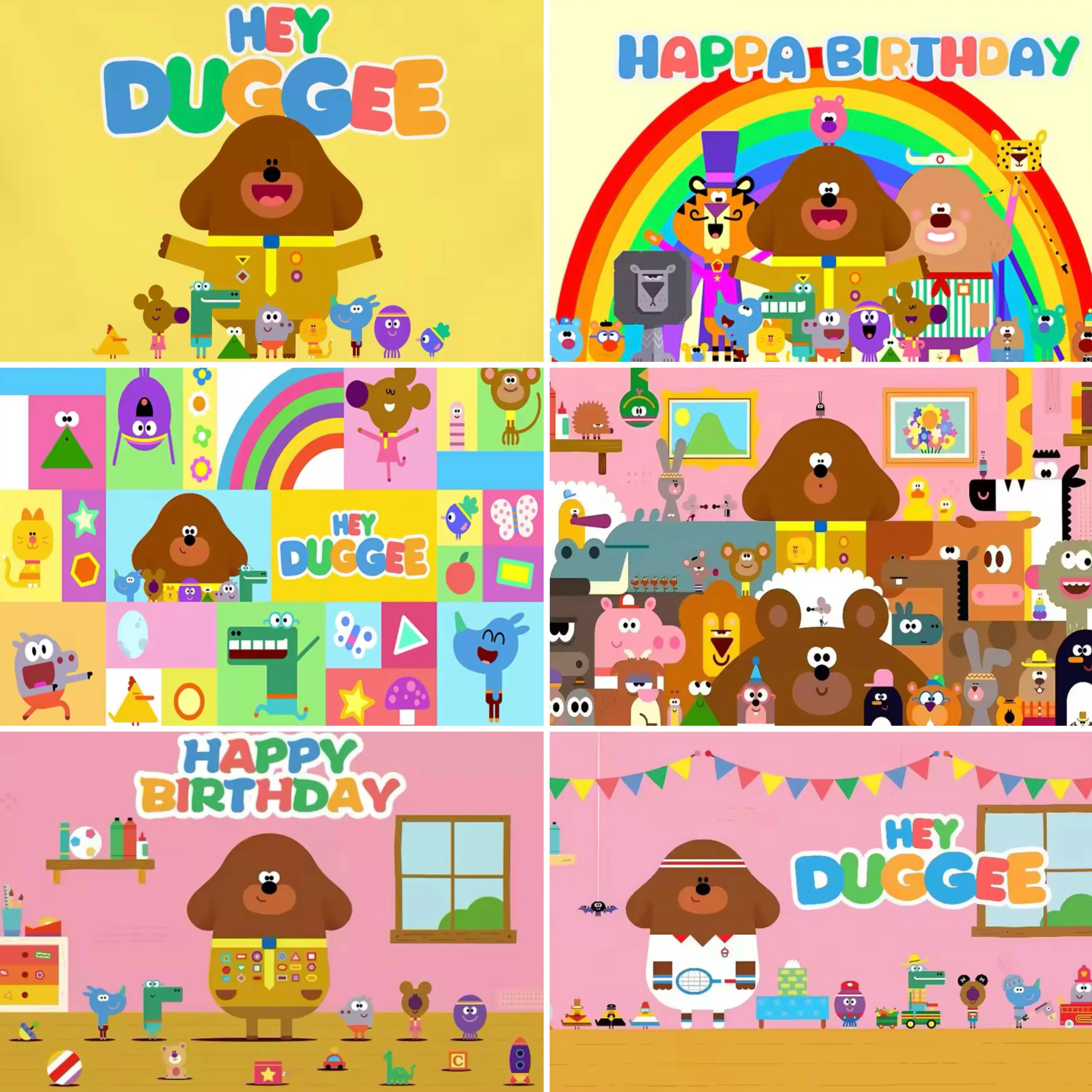 

Cartoon Hey D-Duggees Theme Birthday Party Decoration Backdrop Children's Birthday Party Supplies Decor Banner Baby Baptism
